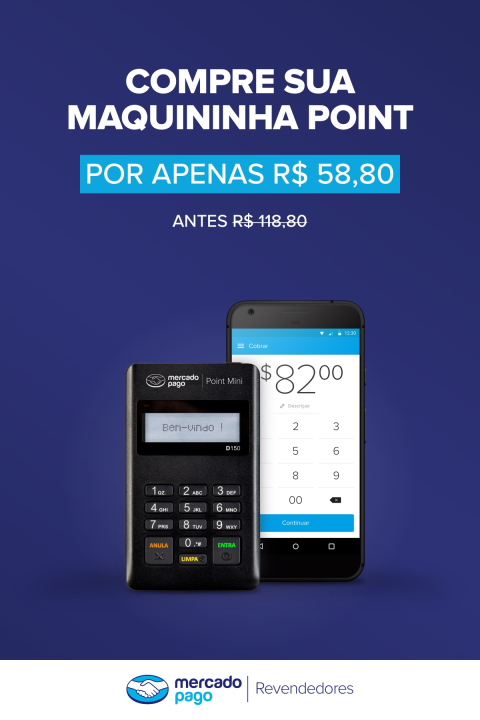 Máquinas de cartão point mini  R$ 60 de desconto